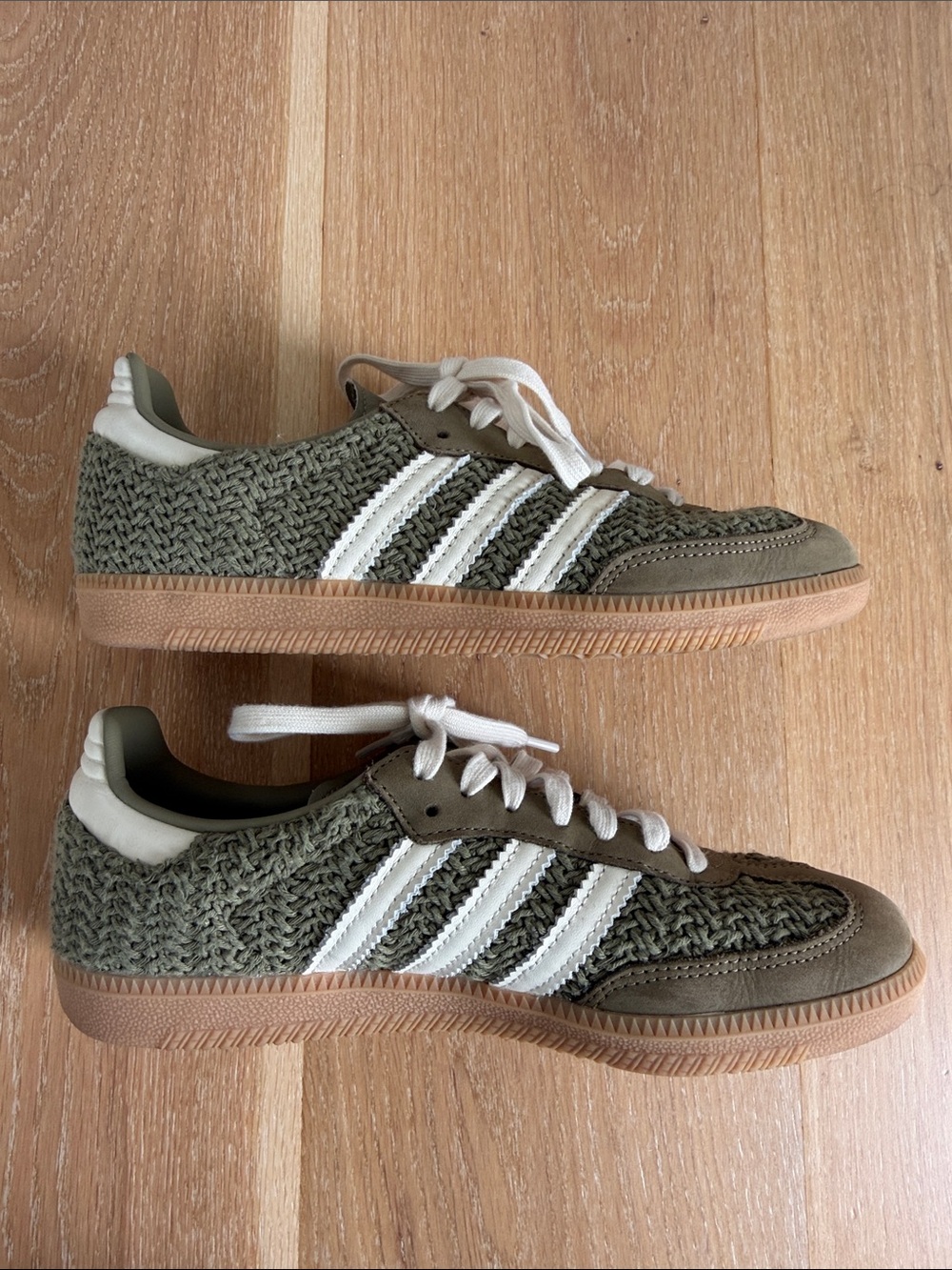 Women’s Adidas Olive Green Samba Woven Sneakers size 6.5 - Picture 5 of 13